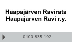 Haapajärven Ravirata / Haapajärven Ravi r.y. logo
